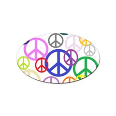 Peace Sign Collage Png Sticker 100 Pack (oval)