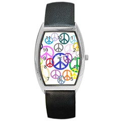 Peace Sign Collage Png Tonneau Leather Watch