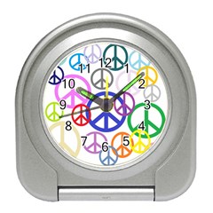 Peace Sign Collage Png Desk Alarm Clock by StuffOrSomething