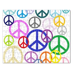 Peace Sign Collage Png Jigsaw Puzzle (rectangle) by StuffOrSomething