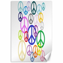 Peace Sign Collage Png Canvas 24  X 36  (unframed)