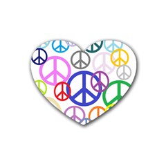 Peace Sign Collage Png Drink Coasters (heart)