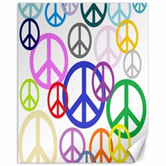 Peace Sign Collage Png Canvas 11  X 14  (unframed)