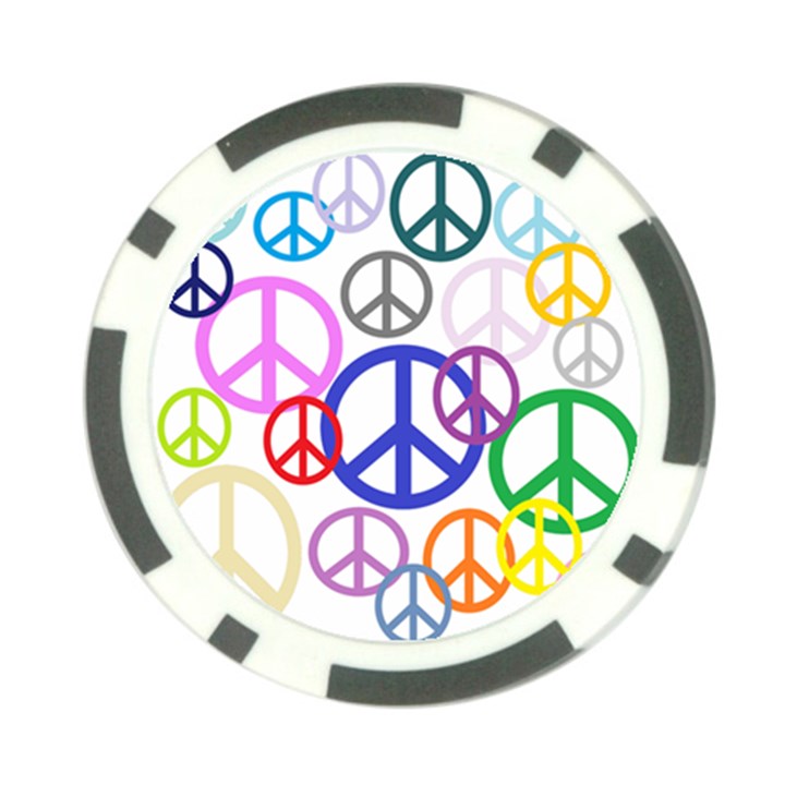 Peace Sign Collage Png Poker Chip