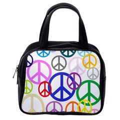 Peace Sign Collage Png Classic Handbag (one Side)