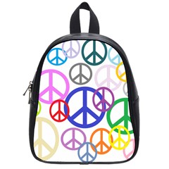 Peace Sign Collage Png School Bag (small) by StuffOrSomething