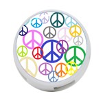 Peace Sign Collage Png 4-Port USB Hub (Two Sides) Front