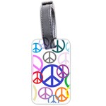 Peace Sign Collage Png Luggage Tag (Two Sides) Back