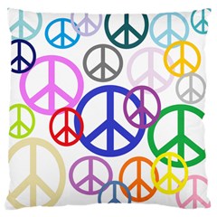 Peace Sign Collage Png Large Cushion Case (two Sided) 