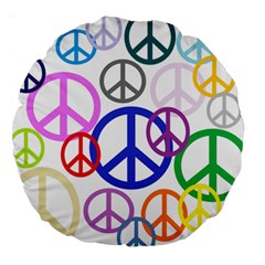 Peace Sign Collage Png 18  Premium Round Cushion  by StuffOrSomething