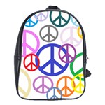 Peace Sign Collage Png School Bag (XL) Front