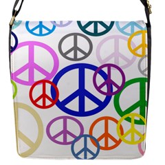 Peace Sign Collage Png Flap Closure Messenger Bag (small)