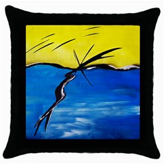 Spring Black Throw Pillow Case