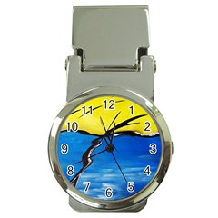 Spring Money Clip With Watch