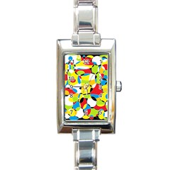 Interlocking Circles Rectangular Italian Charm Watch by StuffOrSomething