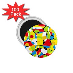 Interlocking Circles 1 75  Button Magnet (100 Pack)