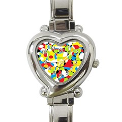 Interlocking Circles Heart Italian Charm Watch 