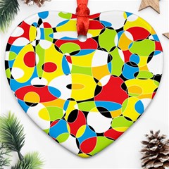 Interlocking Circles Heart Ornament (two Sides)