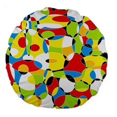 Interlocking Circles 18  Premium Round Cushion 