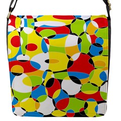 Interlocking Circles Flap Closure Messenger Bag (small)