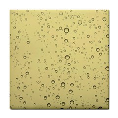 Yellow Water Droplets Ceramic Tile