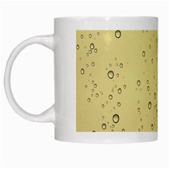 Yellow Water Droplets White Coffee Mug