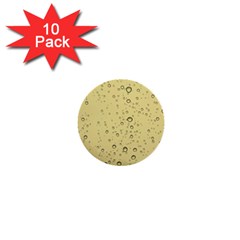 Yellow Water Droplets 1  Mini Button (10 Pack)