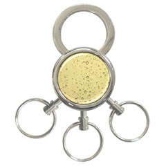 Yellow Water Droplets 3-ring Key Chain