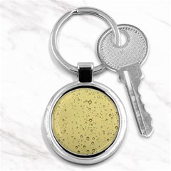 Yellow Water Droplets Key Chain (round) by Colorfulart23