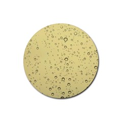 Yellow Water Droplets Drink Coasters 4 Pack (round)