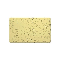 Yellow Water Droplets Magnet (name Card)