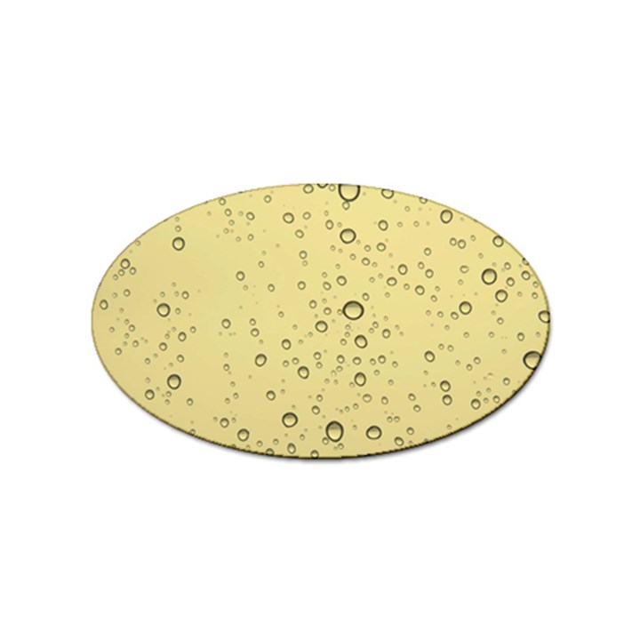 Yellow Water Droplets Sticker 10 Pack (Oval)