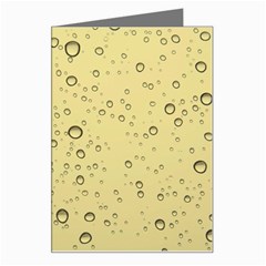 Yellow Water Droplets Greeting Card