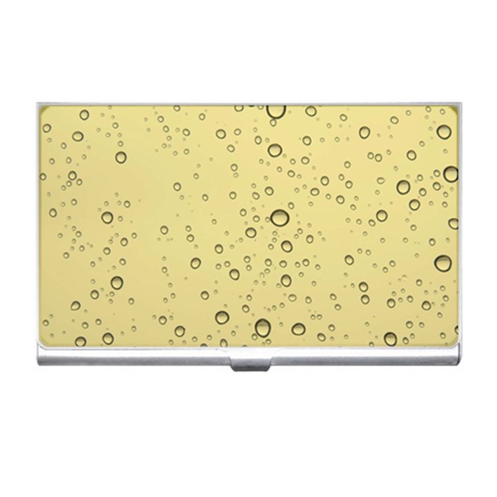 Yellow Water Droplets Business Card Holder