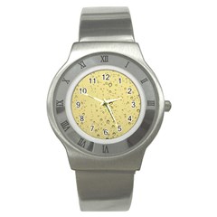 Yellow Water Droplets Stainless Steel Watch (slim)