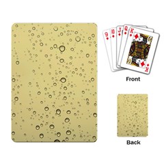 Yellow Water Droplets Playing Cards Single Design