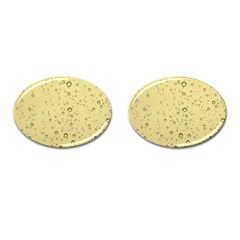 Yellow Water Droplets Cufflinks (oval)