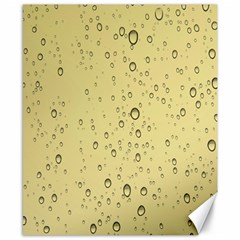 Yellow Water Droplets Canvas 8  X 10  (unframed) by Colorfulart23