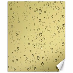 Yellow Water Droplets Canvas 16  X 20  (unframed)