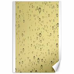 Yellow Water Droplets Canvas 20  X 30  (unframed)