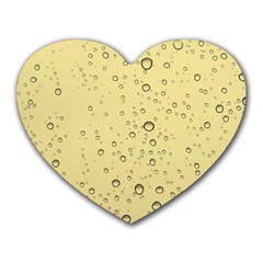 Yellow Water Droplets Mouse Pad (heart)