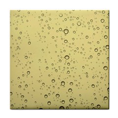 Yellow Water Droplets Face Towel