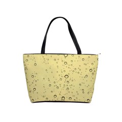 Yellow Water Droplets Large Shoulder Bag