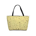 Yellow Water Droplets Large Shoulder Bag Front