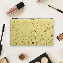 Yellow Water Droplets Cosmetic Bag (medium)