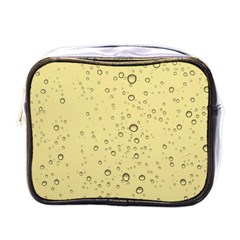 Yellow Water Droplets Mini Travel Toiletry Bag (one Side) by Colorfulart23