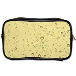 Yellow Water Droplets Travel Toiletry Bag (One Side) Front