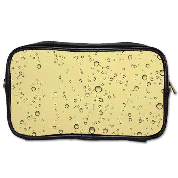 Yellow Water Droplets Travel Toiletry Bag (One Side)