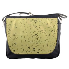 Yellow Water Droplets Messenger Bag