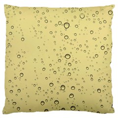 Yellow Water Droplets Large Cushion Case (single Sided) 